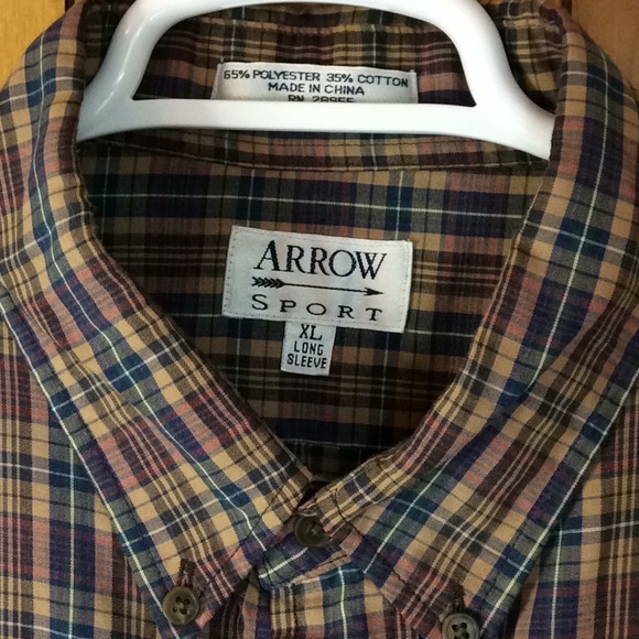 FREE Arrow Long Sleeve Button Down Work Shirt XL - Picture 2 of 7